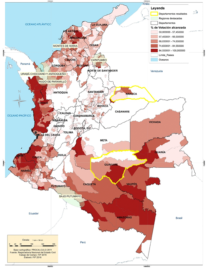 EL SÍ GANÓ EN LA MAYORÍA DE REGIONES DONDE LAS FARC TIENEN PRESENCIA, AUNQUE EN ALGUNAS LO HIZO EL NO
